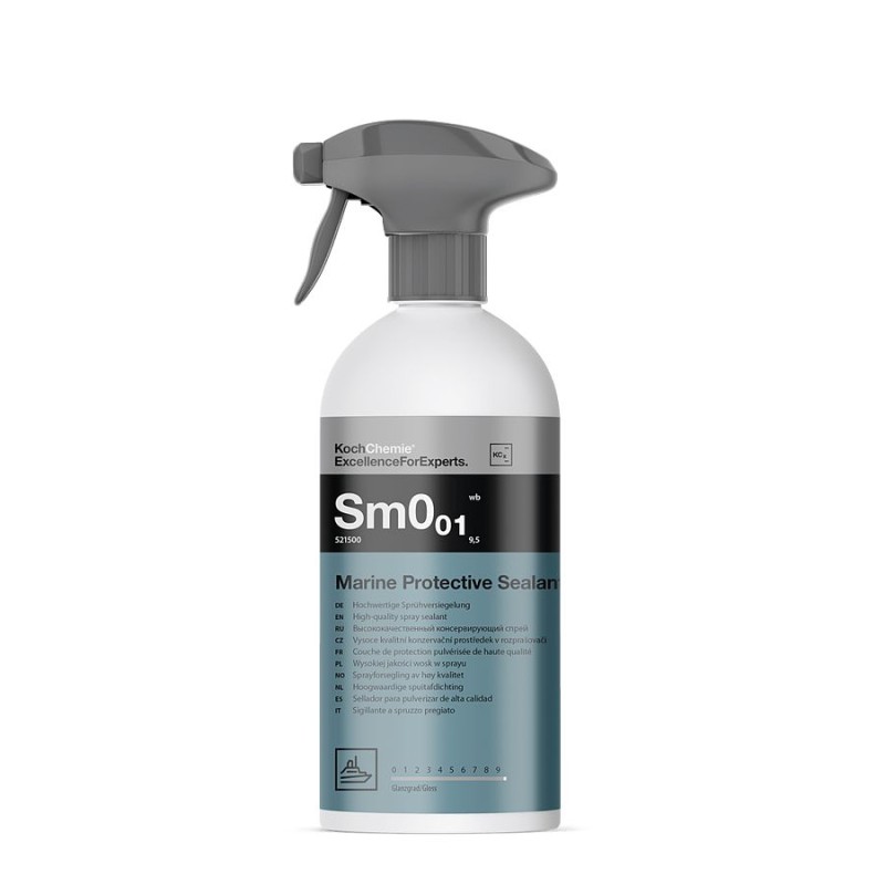 Sm0.01 - Boat Sealant 0.5L – Защитный силант Koch Chemie Marine для катеров и яхт. Гидрофобная защита, блеск и защита от соли и загрязнений. Sm0.01 - Boat Sealant 0.5L – Защитный силант Koch Chemie Marine для катеров и яхт. Гидрофобная защита, блеск и защита от соли и загрязнений.